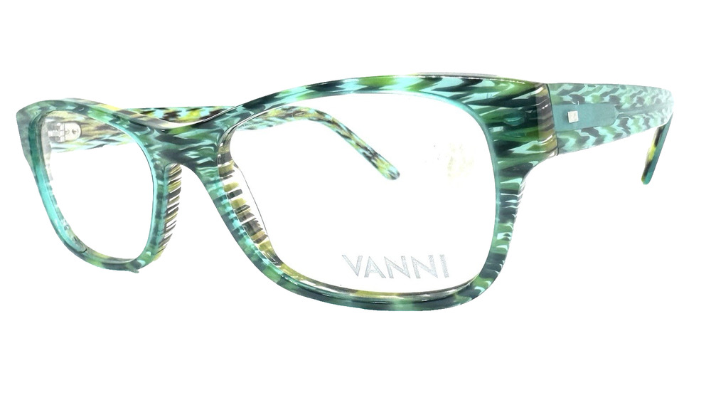 VANNI V1911 A194 GREEN MARBLE EYEGLASSES FRAMES 52-17-140 MADE IN ITALY